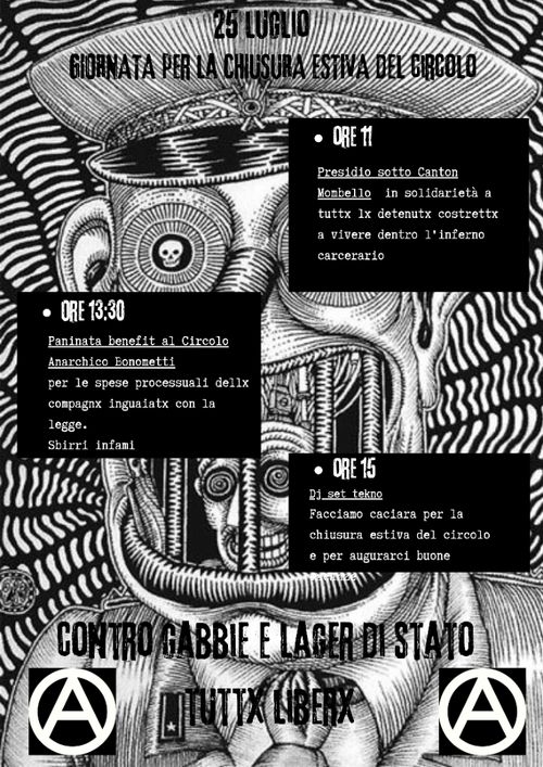 Giornata di chiusura estiva del circolo anarchico Bonometti