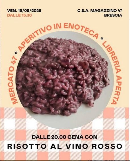 Cena sociale -  Ceniamo insieme con un piatto di risotto al vino rosso