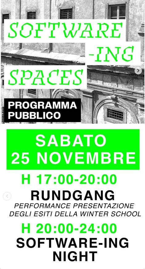 Performance Presentazione + DJ Set SOFTWARE -ING SPACES