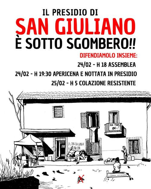 Il presidio di San Giuliano è SOTTO SGOMBERO