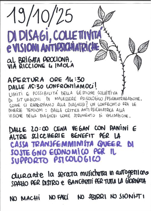 DI DISAGI, COLLETTIVITA' E VISIONI ANTIPSICHIATRICHE 