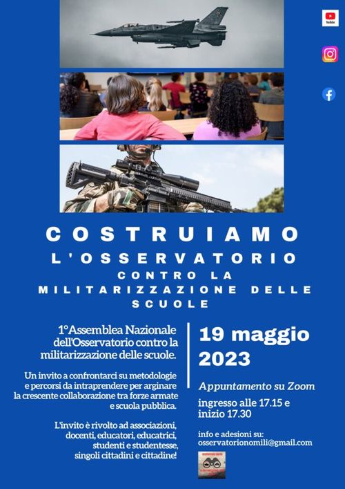 Assemblea Nazionale dell’Osservatorio contro la militarizzazione delle scuole