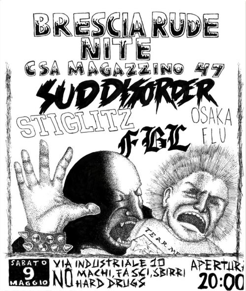 BRESCIA RUDE NITE: Stiglitz, Sud Disorder, Osaka Flu, FBL