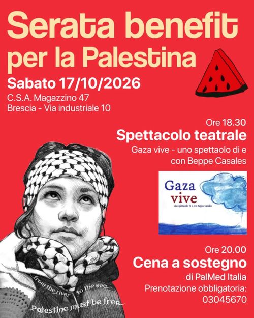 SERATA BENEFIT PER LA PALESTINA