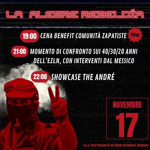 La Alegre Rebeldìa - Cena Benefit