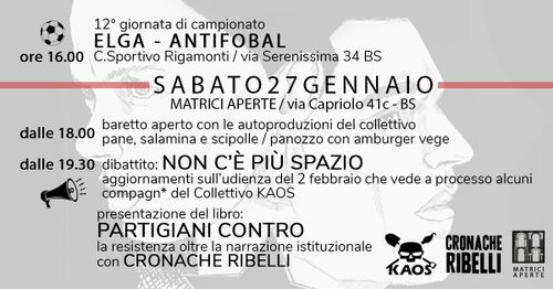 NON C'E' PIU' SPAZIO - Giornata di sport popolare e contro la repressione