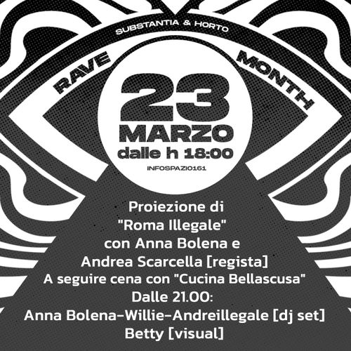 "RAVE mONth" - Rassegna visiva sul mondo dei free party.