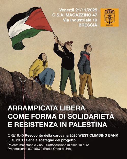 Palestina: Arrampicata, Solidarietà e Resistenza!