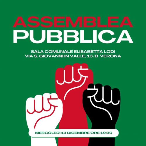 Verona per la Palestina - Assemblea pubblica