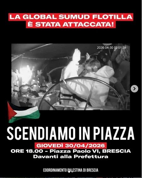 LA GLOBAL SUMUD FLOTTILIA E' STATA ATTACATA - SCENDIAMO IN PIAZZA