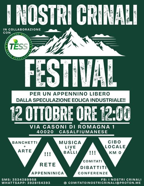 I nostri crinali - festival - 12 ottobre 
