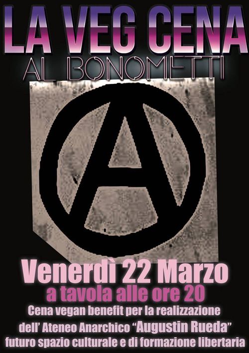 Cena benefit Ateneo Anarchico
