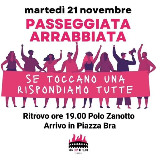 Passeggiata arrabbiata! Se toccano una, rispondiamo tutte!